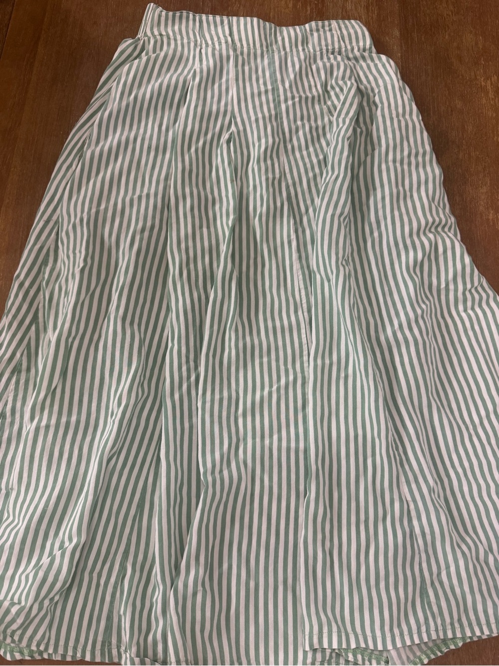 Outback Red Green and White Striped Maxi Skirt Vintage